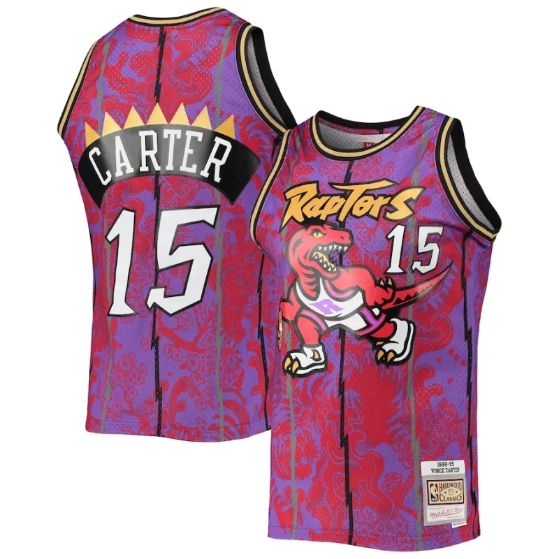 Vince Carter Toronto Raptors Mitchell & Ness 1998/99 Lunar New Year HWC Jersey