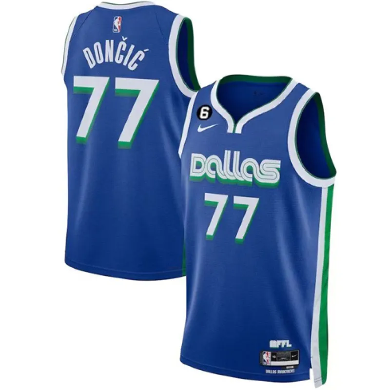 Dallas Mavericks LUKA DONCIC 2022/23 maillot édition ville bleu