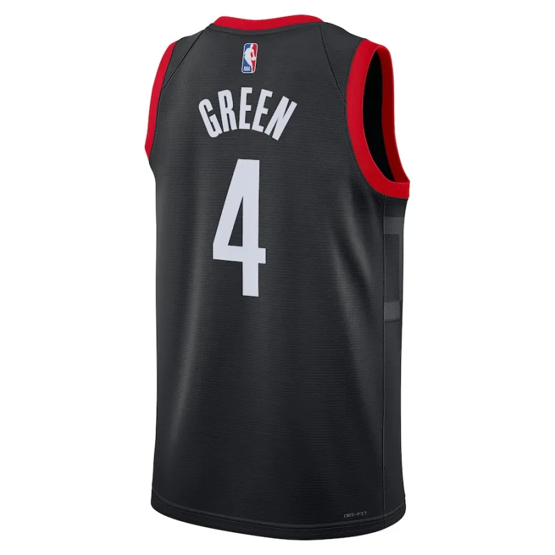 Jalen Green, Houston Rockets, Maillot unisexe, Édition Statement, Noir