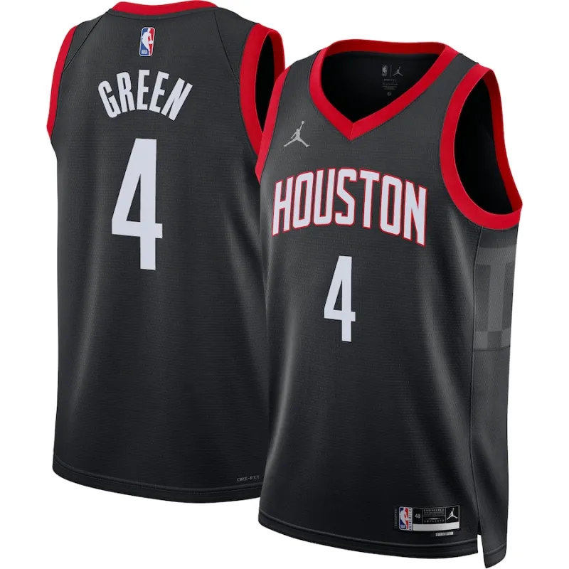 Jalen Green, Houston Rockets, Maillot unisexe, Édition Statement, Noir