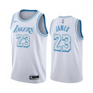 LeBron James maglia City Edition bianca Los Angeles Lakers 2020/21