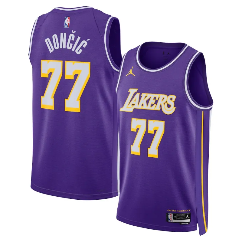 Los Angeles Lakers Luka Dončić Swingman Jersey - Statement Edition - Purple