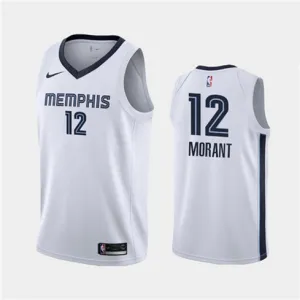 Ja Morant. Memphis Grizzlies. Edizione Association. Bianco