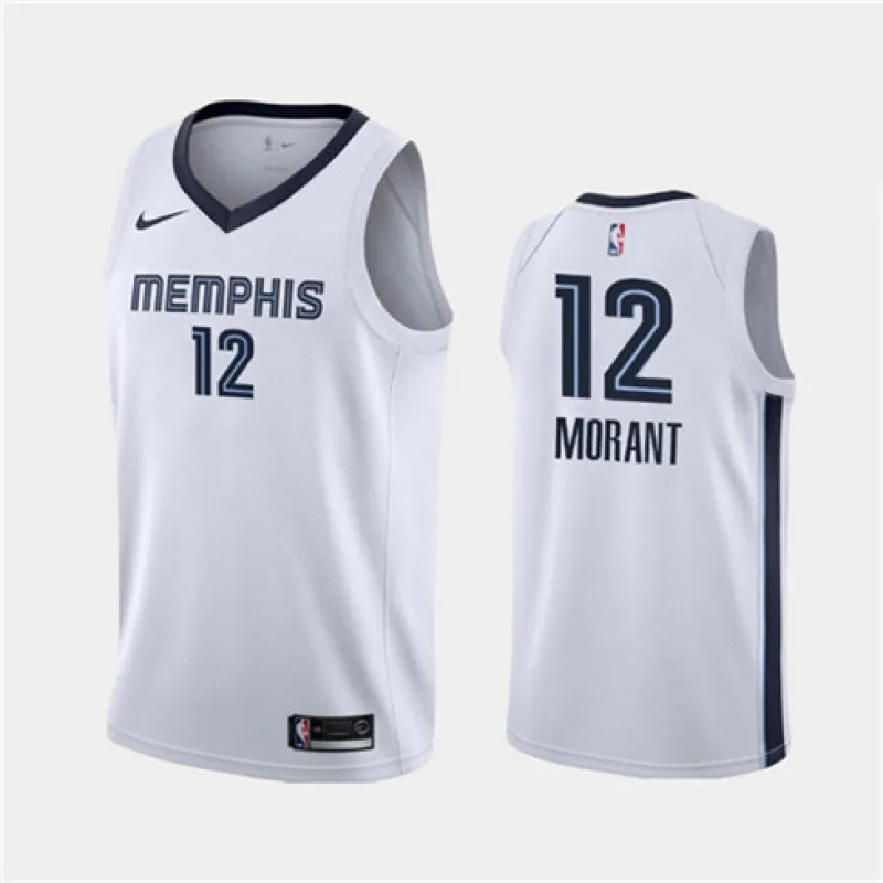 Ja Morant. Memphis Grizzlies. Édition Association. Blanc