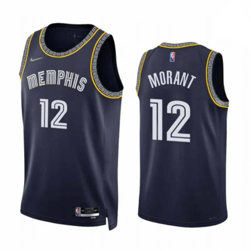 Ja Morant. Memphis Grizzlies. City Edition 2021/22. Blau navy