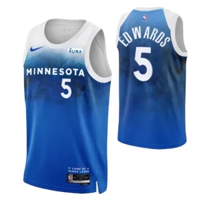 Anthony Edwards, Minnesota Timberwolves, 2023/24 City Edition, Blue