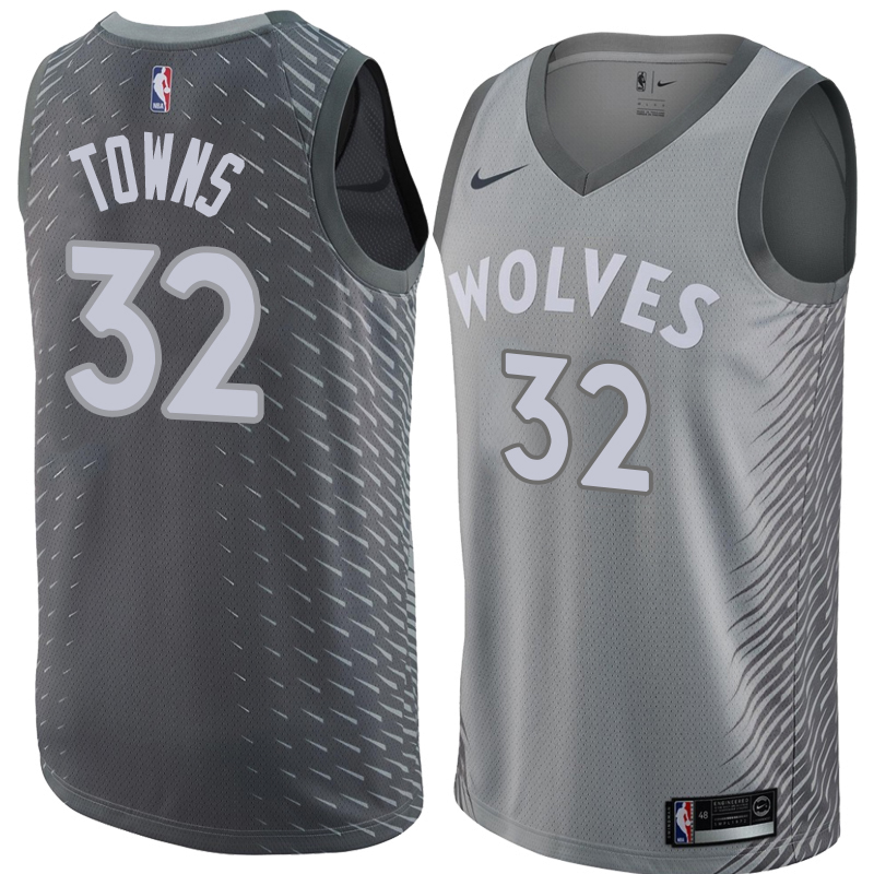 Karl - Anthony Towns, Minnesota Timberwolves, City Edition, Gray