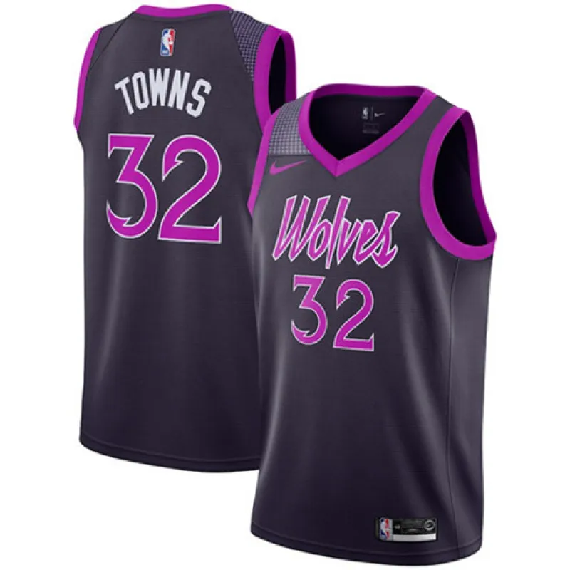 Karl - Anthony Towns, Minnesota Timberwolves, Édition Ville 2018/19, Violet/Pourpre