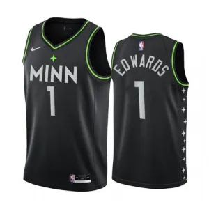 Anthony Edwards, Minnesota Timberwolves, 2020/21 City Edition, Black