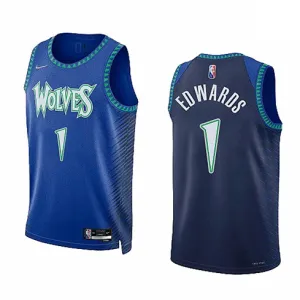Anthony Edwards, Minnesota Timberwolves, 2021/22 - City Edition, Blue