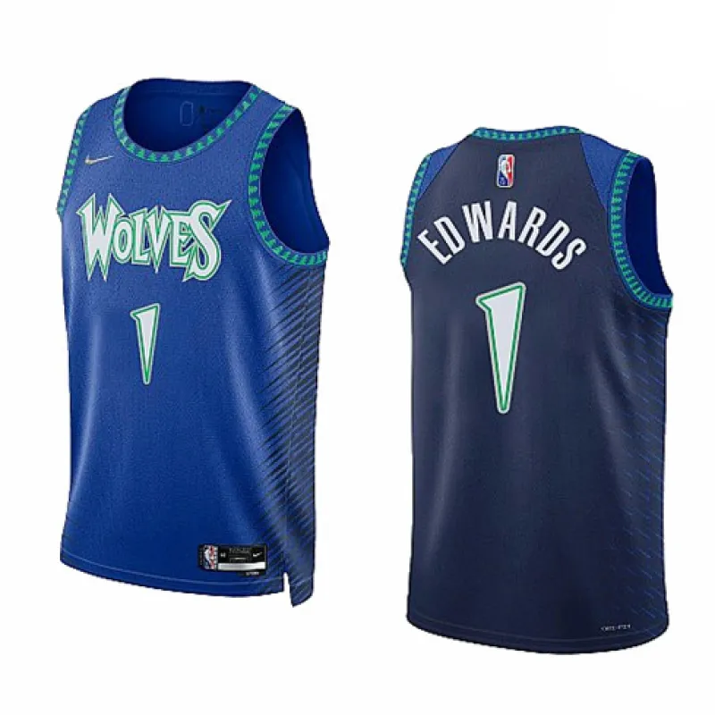 Anthony Edwards, Minnesota Timberwolves, 2021/22 - Édition Ville, Bleu