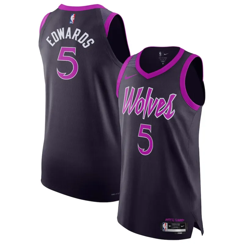 Minnesota Timberwolves Anthony Edwards 2025/26 City Edition Jersey Purple