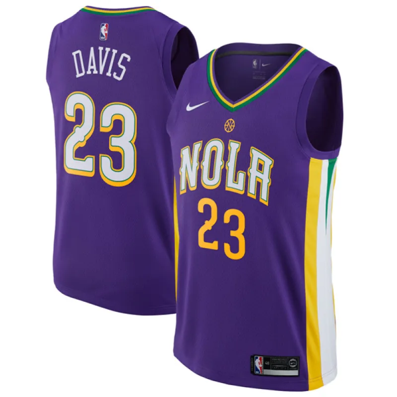 Anthony Davis. New Orleans Pelicans. City Edition. Purple