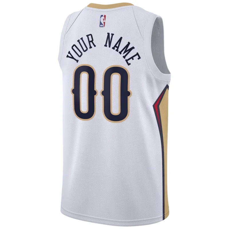 New Orleans Pelicans, maßgefertigtes Jersey, Association-Edition, Weiß