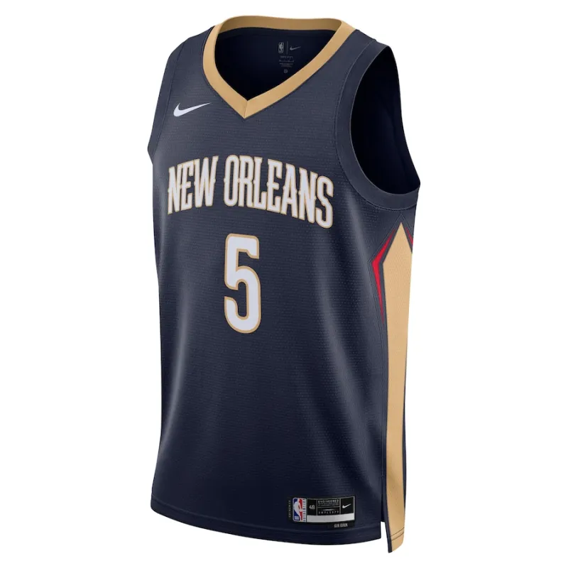 Dejounte Murray, New Orleans Pelicans, 2024, Navy Blue