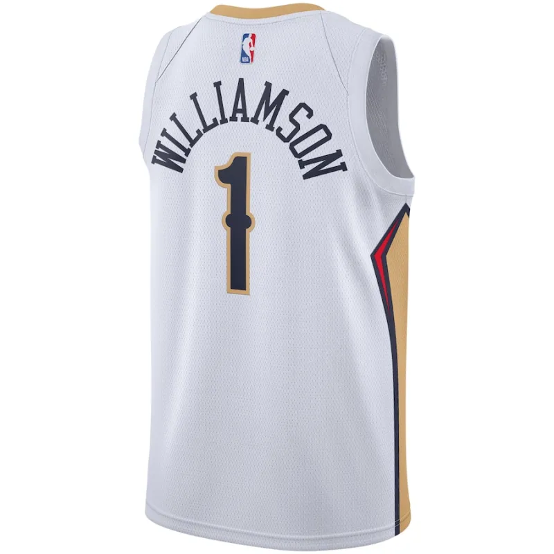 Zion Williamson, New Orleans Pelicans, Édition Association 2019/2020, Blanc