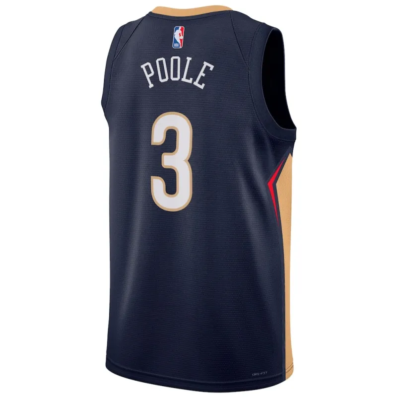 Maillot Swingman des New Orleans Pelicans Jordan Poole - Version Icone - Bleu Marine