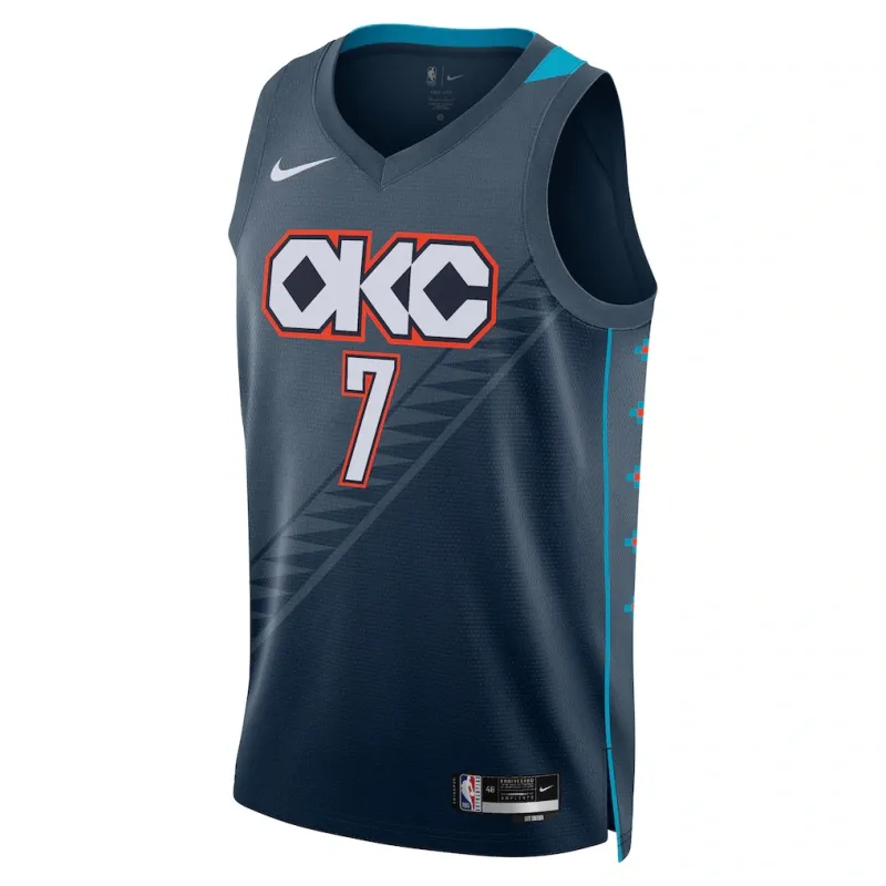 Oklahoma City Thunder Chet Holmgren 2025/26 Maglia Swingman - Edizione Città - Blu