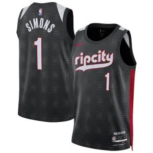 Anfernee Simons, Portland Trail Blazers, 2024/25 City Edition, Black