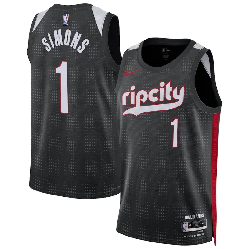 Anfernee Simons, Portland Trail Blazers, edizione città 2024/25, Nero
