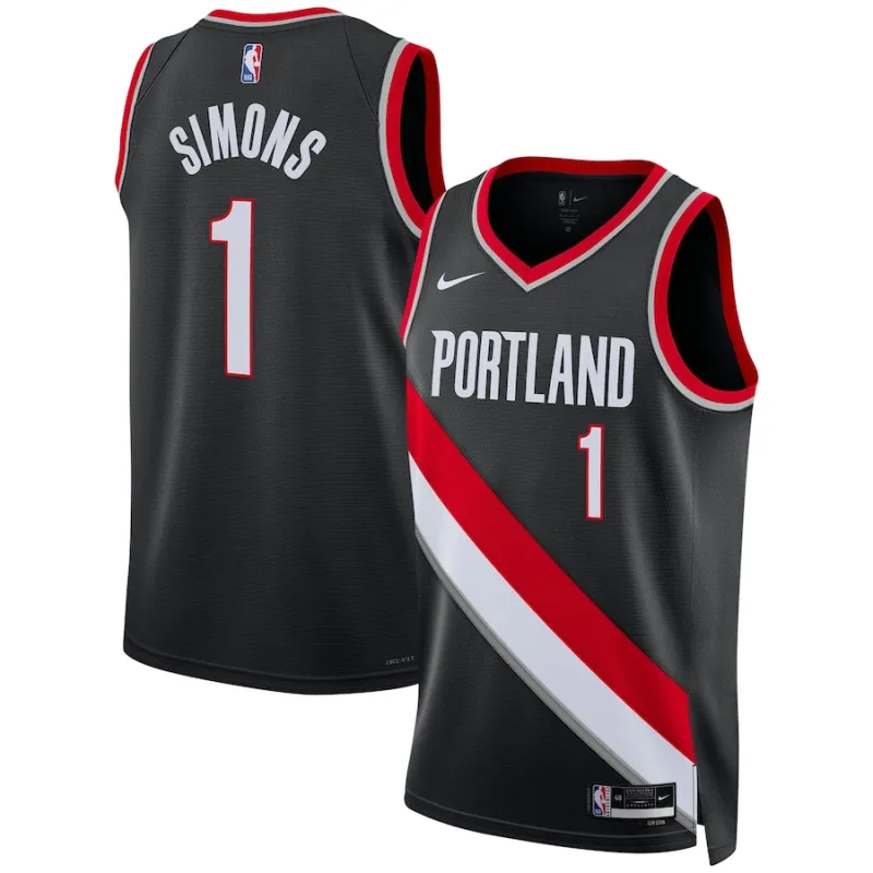 Anfernee Simons, Portland Trail Blazers, Édition icône, Noir