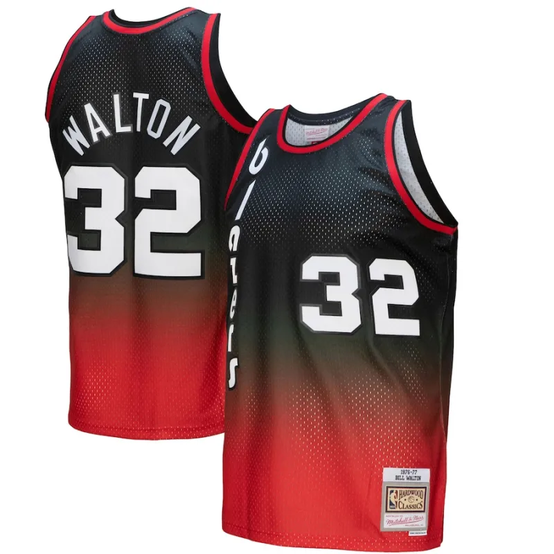 Bill Walton, Portland Trail Blazers, Clásico 1976/77, Rojo/Negro