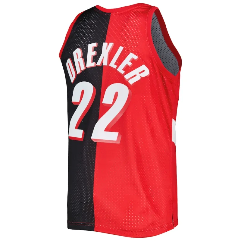 Clyde Drexler, Portland Trail Blazers, 1991/92, Red/Black
