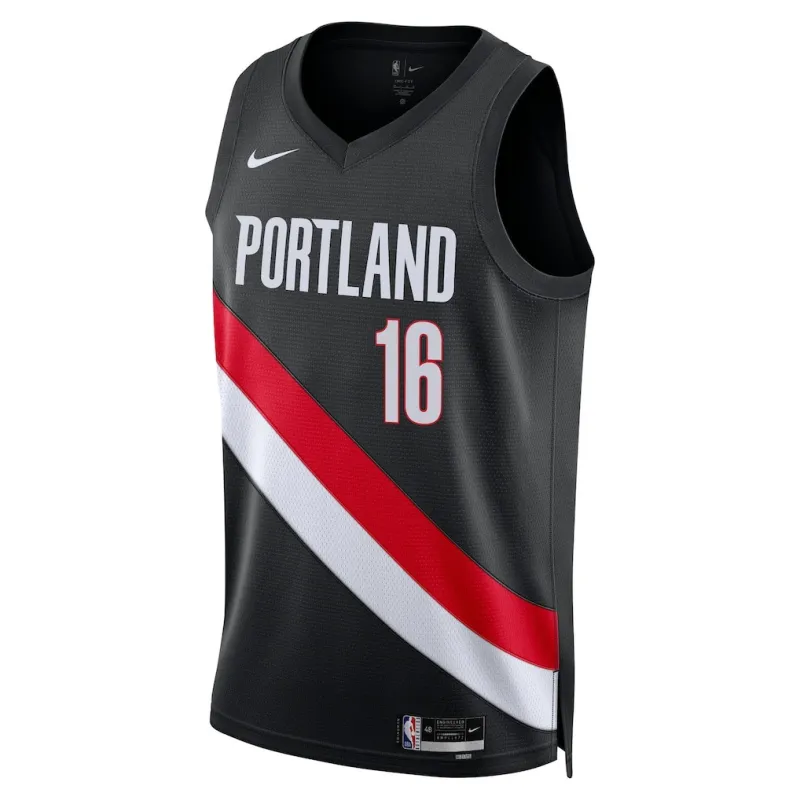 Portland Trail Blazers Yang Hansen Swingman Jersey - Icon Edition - Black