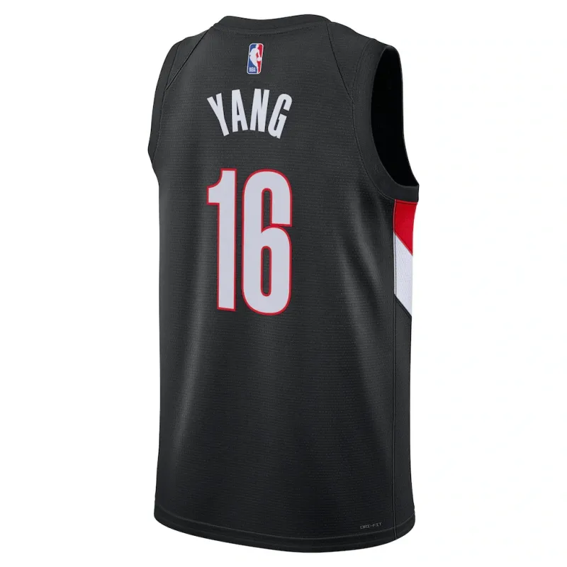 Portland Trail Blazers Yang Hansen Swingman Jersey - Icon Edition - Black