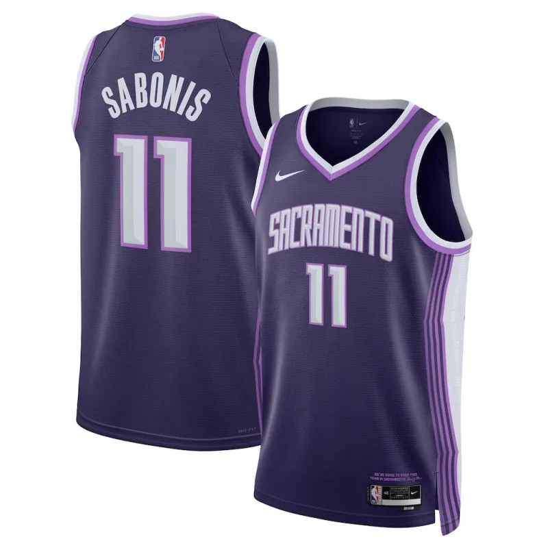 Sacramento Kings Domantas Sabonis 2025/26 Maglia Swingman Unisex - Edizione Città - Viola