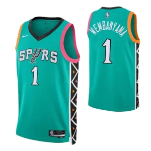 Victor Wembanyama. San Antonio Spurs. 2022/23 City Edition. Green