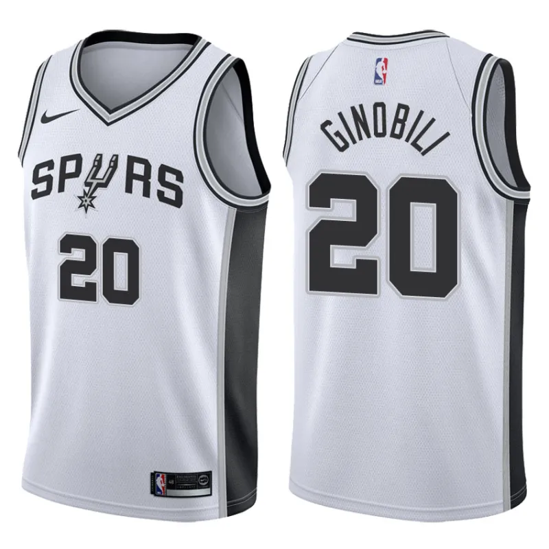 Manu Ginobili. San Antonio Spurs. Association Edition. White