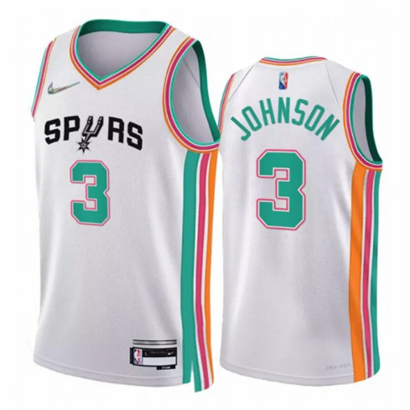 Keldon Johnson. San Antonio Spurs. 2021/22 City Edition. White