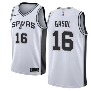 Pau Gasol. San Antonio Spurs. Association Edition. White