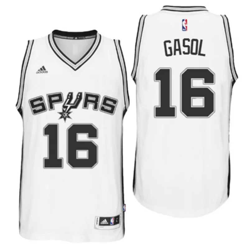 Pau Gasol. San Antonio Spurs. Bianco