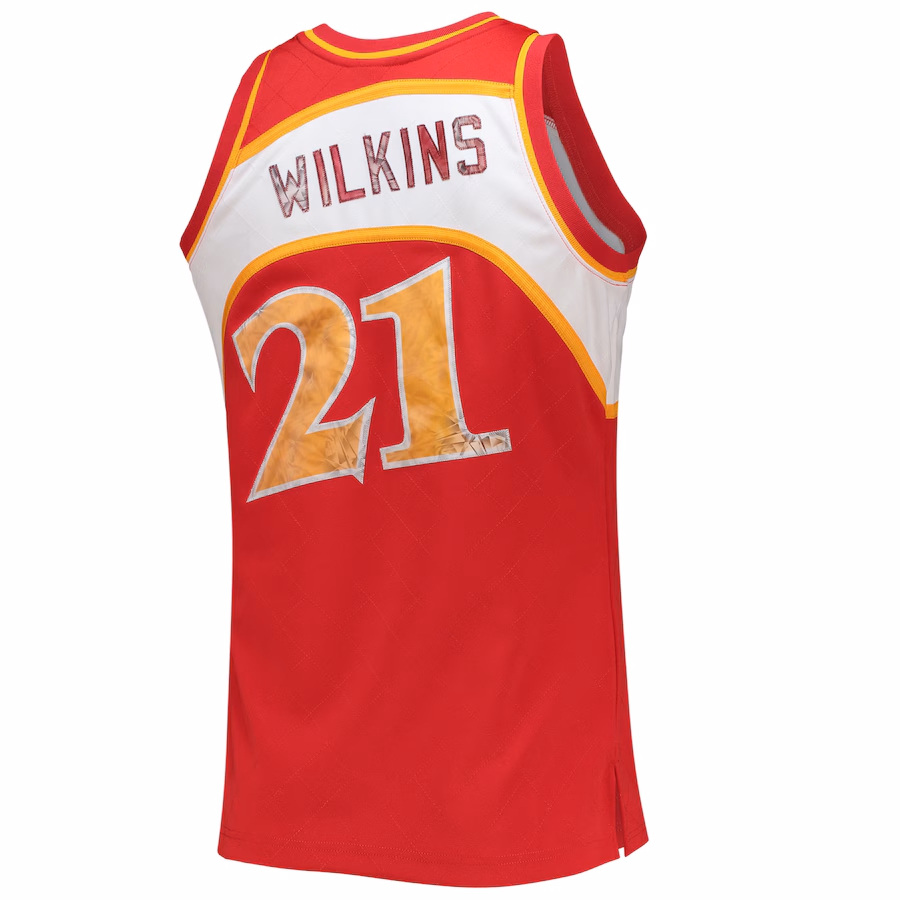 Camiseta Mitchell & Ness Dominique Wilkins Atlanta Hawks 75º Aniversario