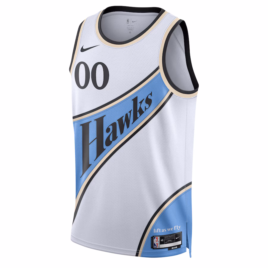 Atlanta Hawks Maglia Swingman personalizzata 2024/25 unisex - Edizione Città - Bianco