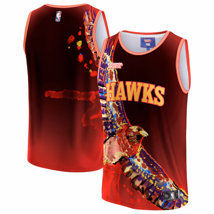 Atlanta Hawks NBA and KidSuper Studios Unisex Hometown Jersey - Red