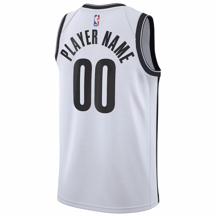 Brooklyn Nets, 2020/21 Season Swingman Custom Jersey - Association Edition - White
