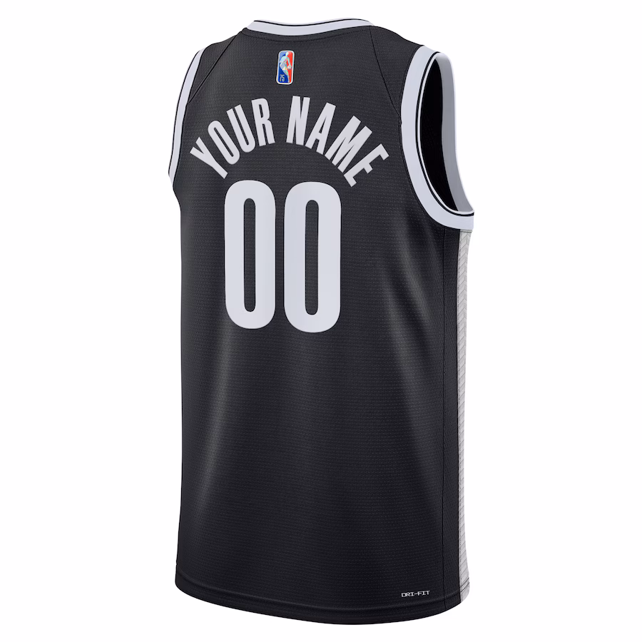 Brooklyn Nets, 2021/22 Swingman Custom Jersey - Icon Edition - Black