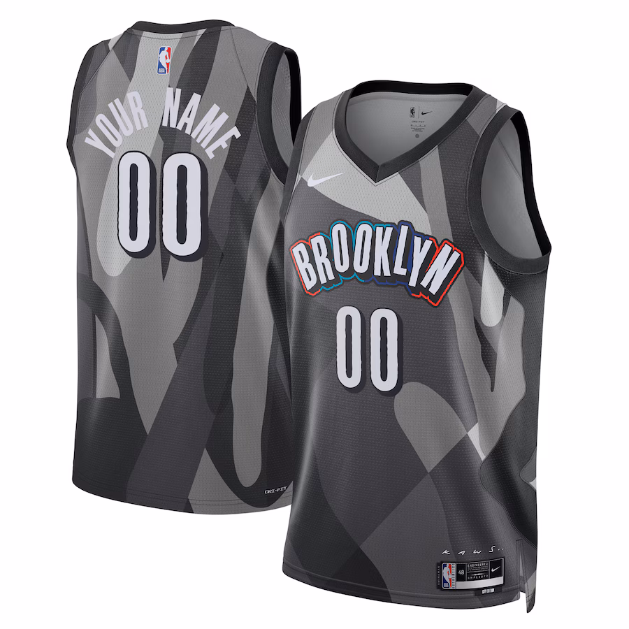 Brooklyn Nets 2024/25 Unisex Custom Swingman Jersey - City Edition - Grey