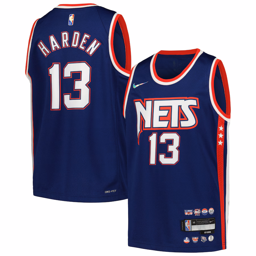 James Harden Brooklyn Nets Youth Swingman Jersey - City Edition - Navy Blue