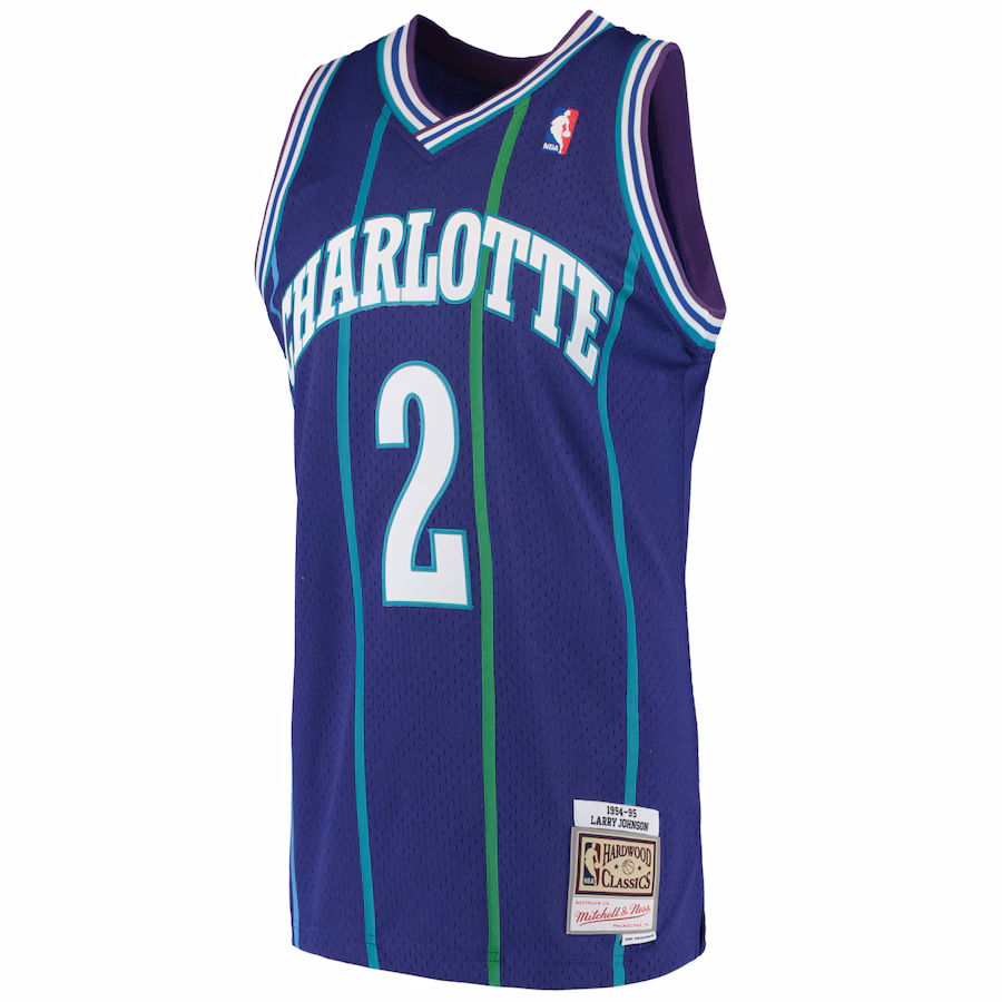 Larry Johnson Charlotte Hornets Mitchell & Ness 1994/95 Hardwood Classics Jersey