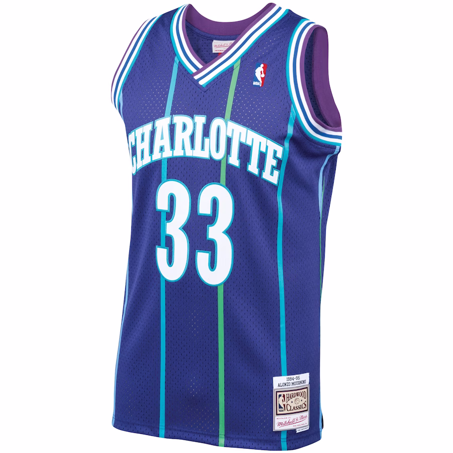 Camiseta Alonzo Mourning Charlotte Hornets 1994/95 Mitchell & Ness Hardwood Classics
