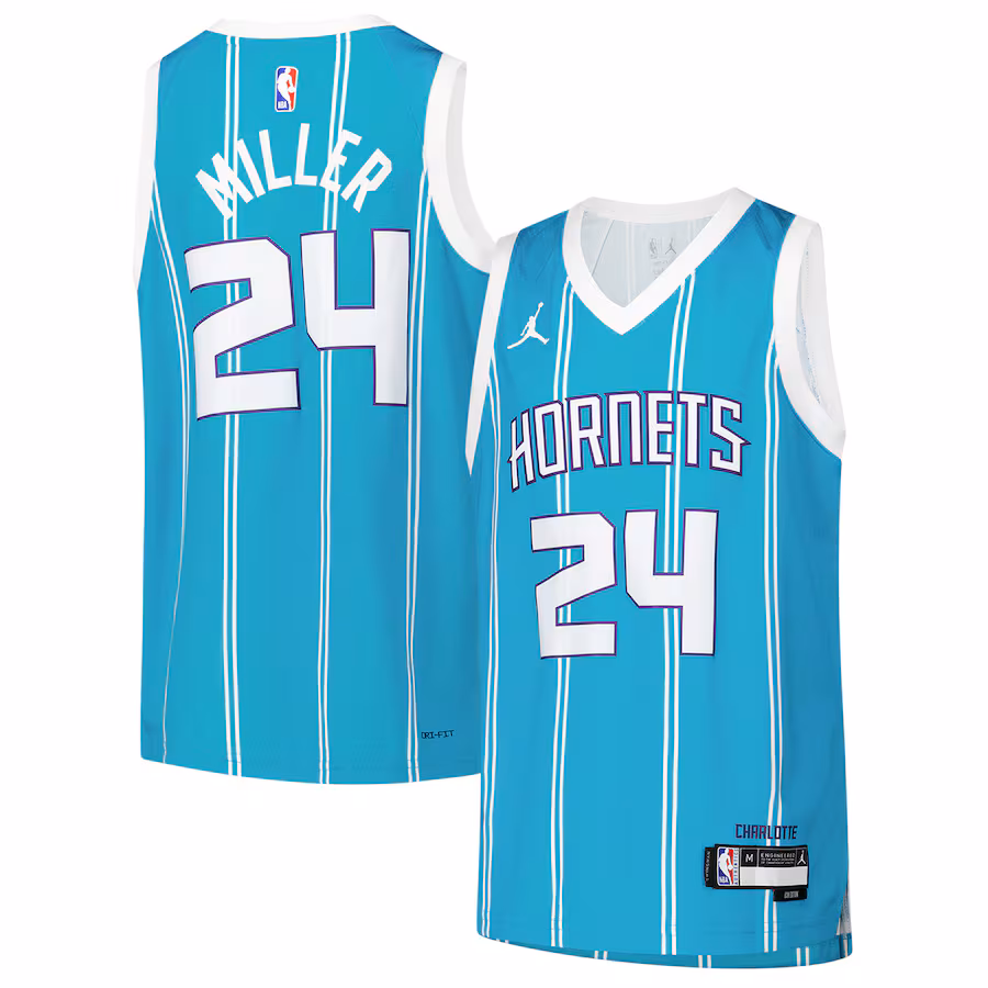 Brandon Miller, Charlotte Hornets Youth Swingman Jersey - Icon Edition - Teal