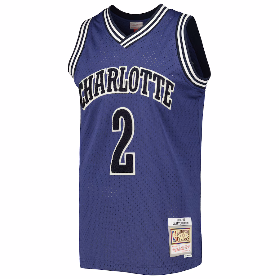 Camiseta Larry Johnson Charlotte Hornets 1994/95 Mitchell & Ness Hardwood Classics