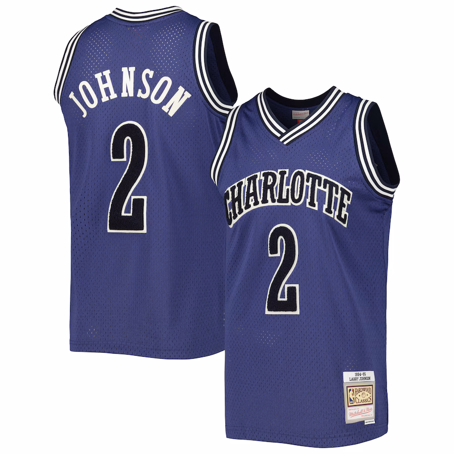 Larry Johnson Charlotte Hornets Mitchell & Ness 1994/95 Hardwood Classics Jersey