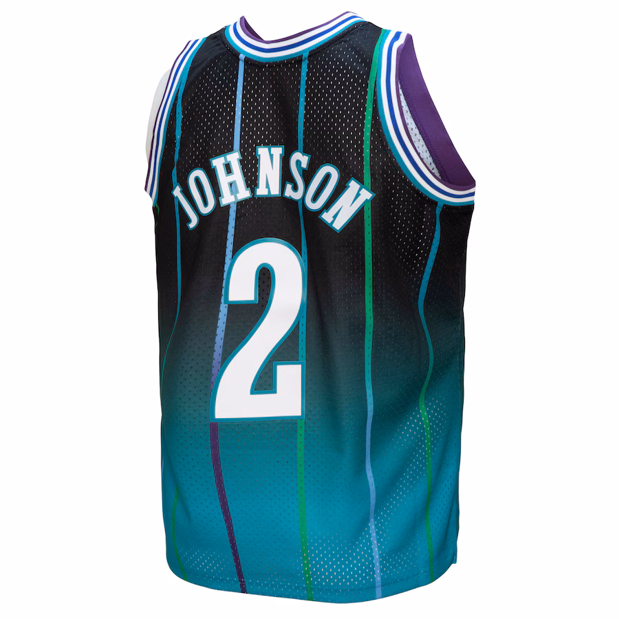 Larry Johnson Charlotte Hornets Mitchell & Ness 1992/93 Hardwood Classics Swingman Jersey