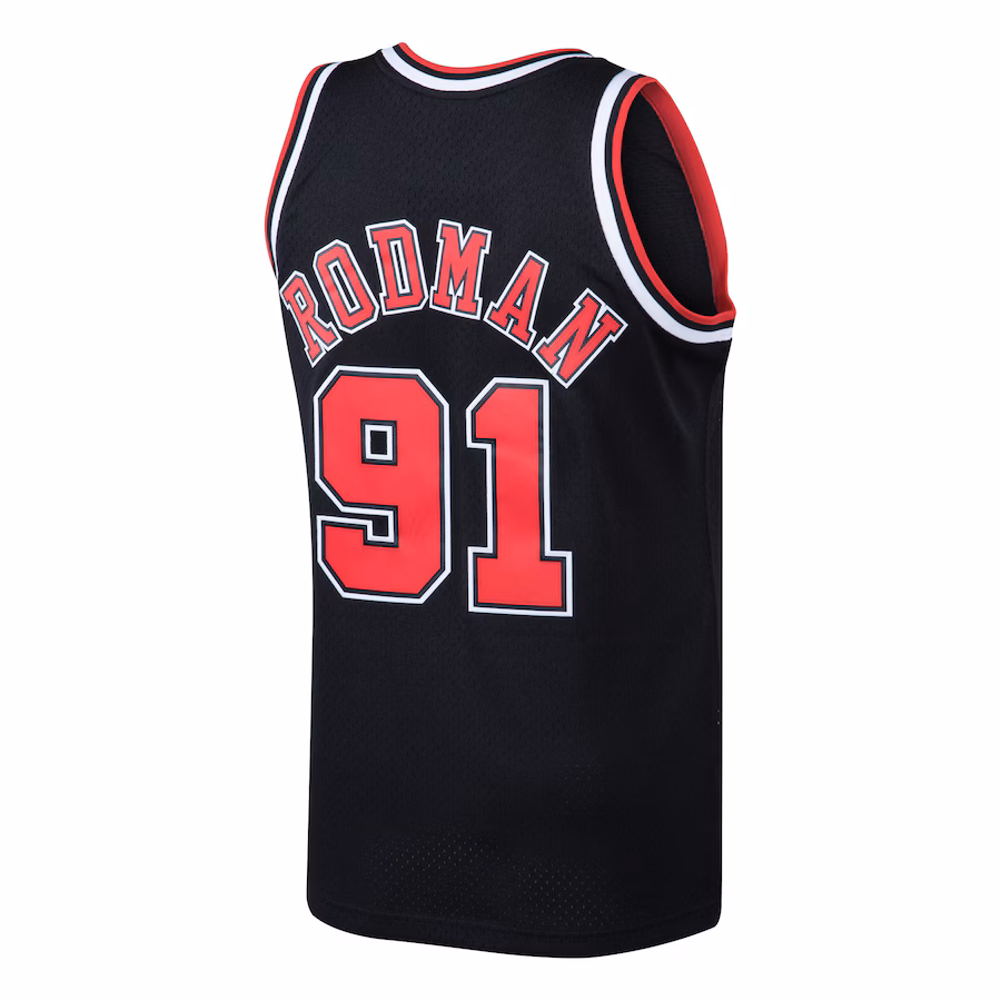 Dennis Rodman Maillot Swingman de l'édition classique 1997/98 des Chicago Bulls Mitchell & Ness - Noir