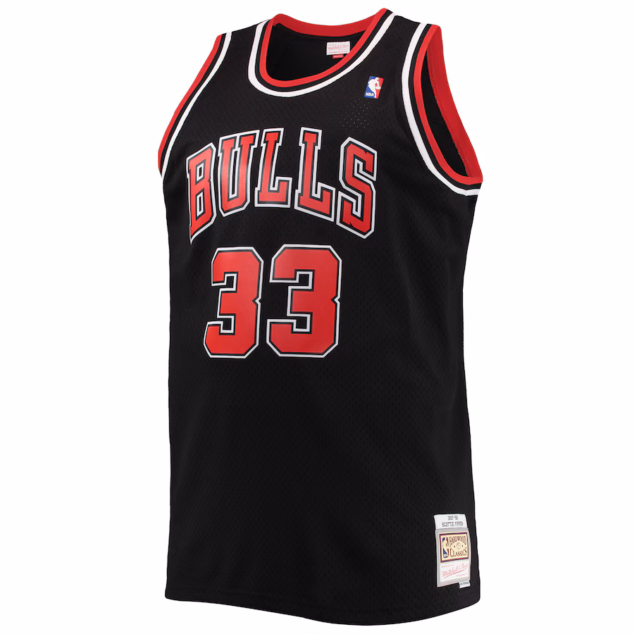 Scottie Pippen Chicago Bulls Mitchell & Ness Big & Tall Hardwood Classics Swingman Jersey - Black